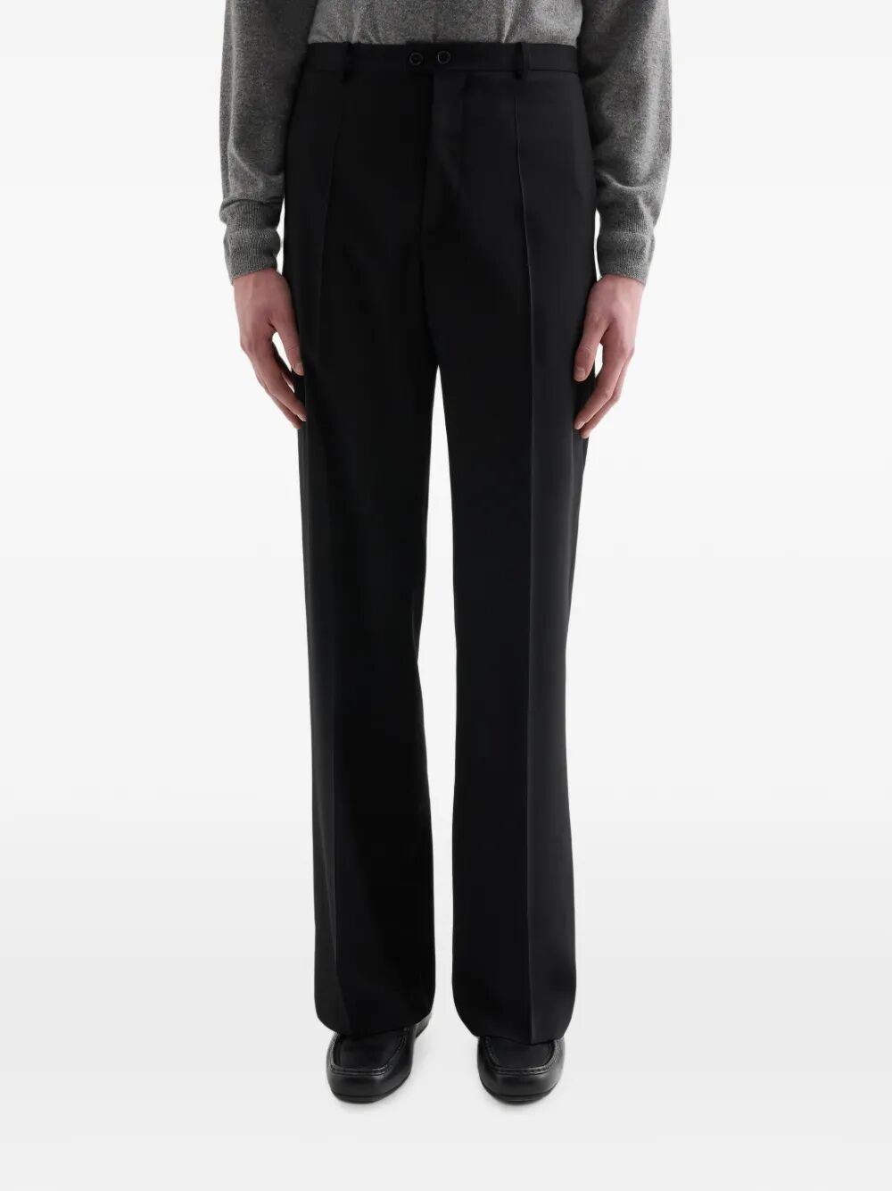 JIL SANDER-Wool canvas trousers-