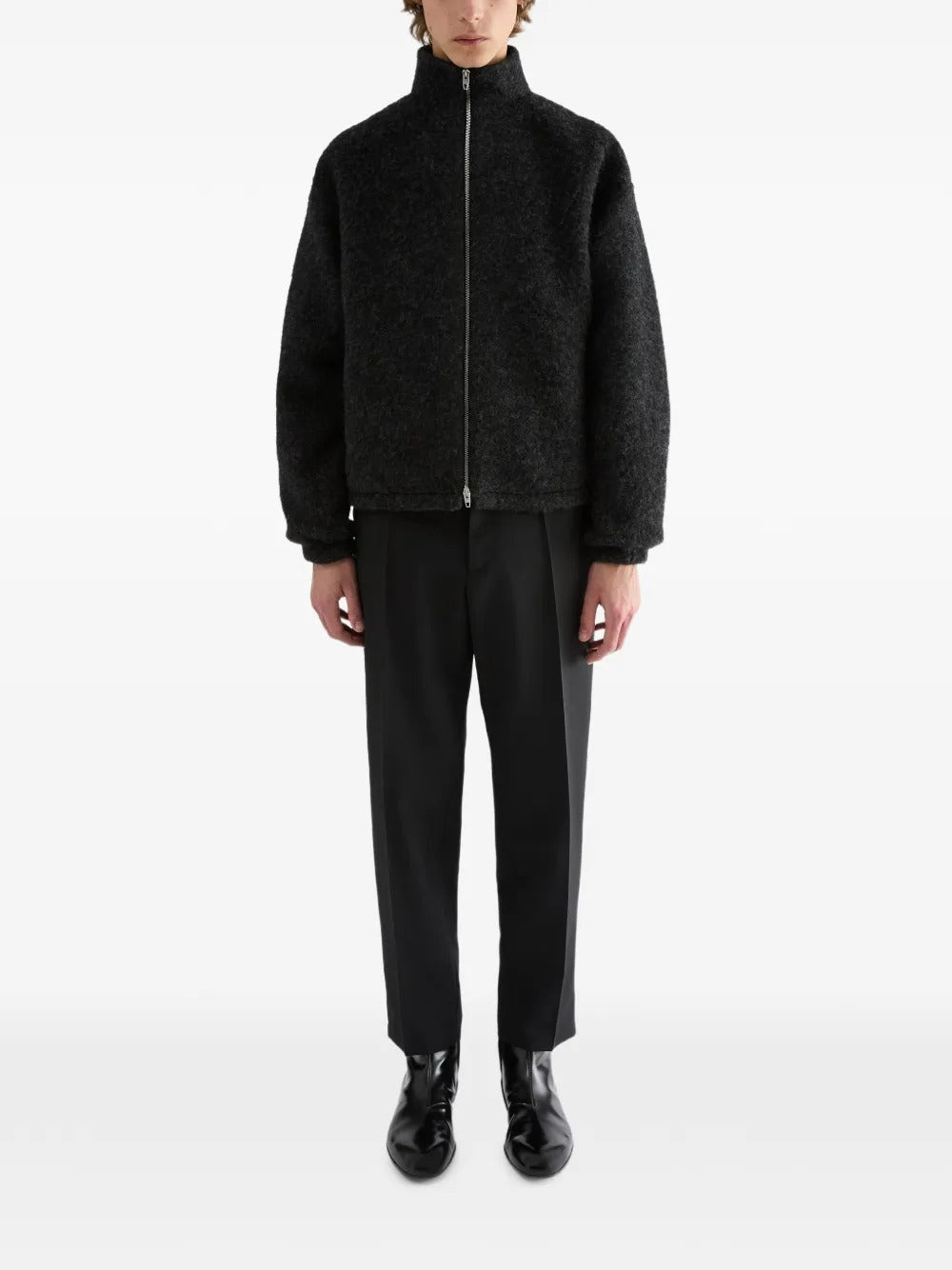 JIL SANDER-ZIP UP SWEATSHIRT EMB-
