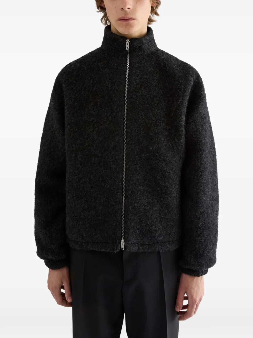 JIL SANDER-ZIP UP SWEATSHIRT EMB-