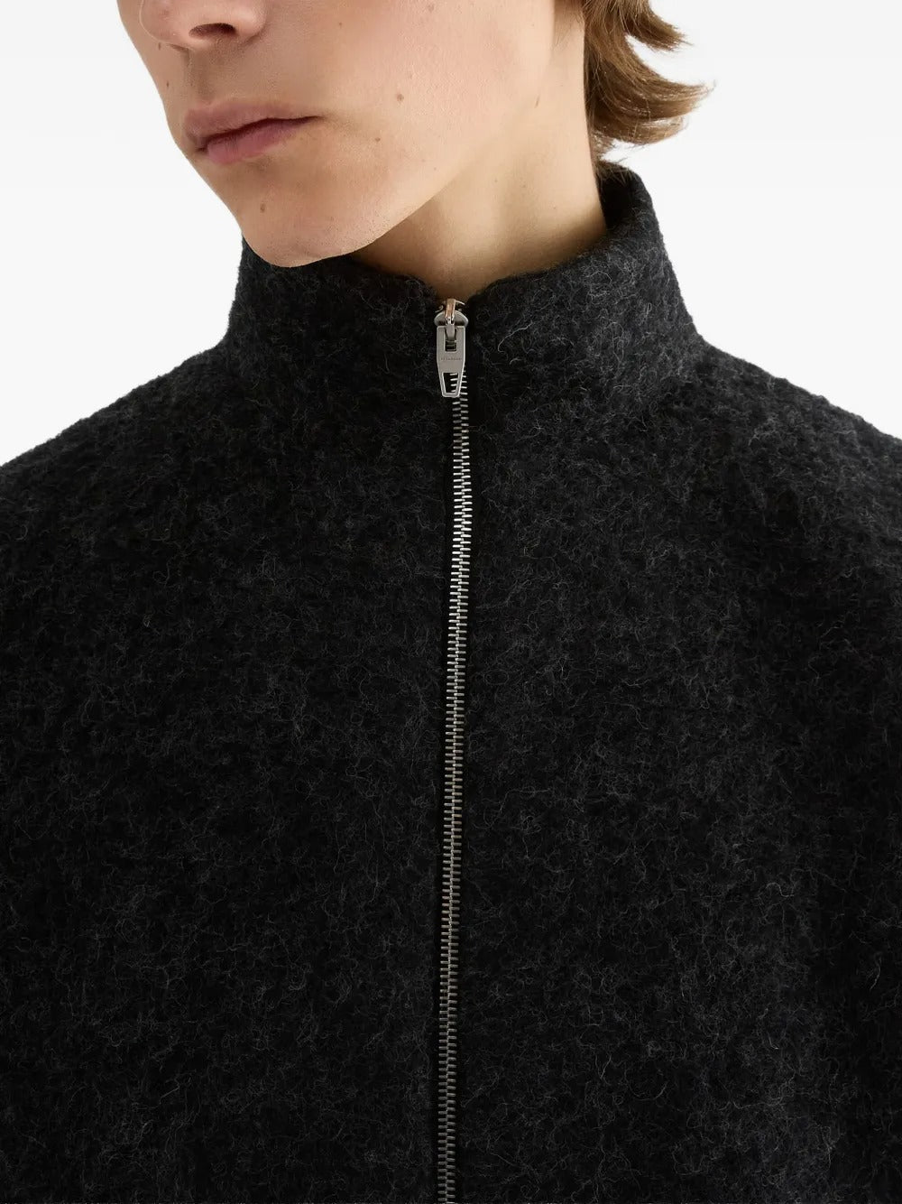 JIL SANDER-ZIP UP SWEATSHIRT EMB-