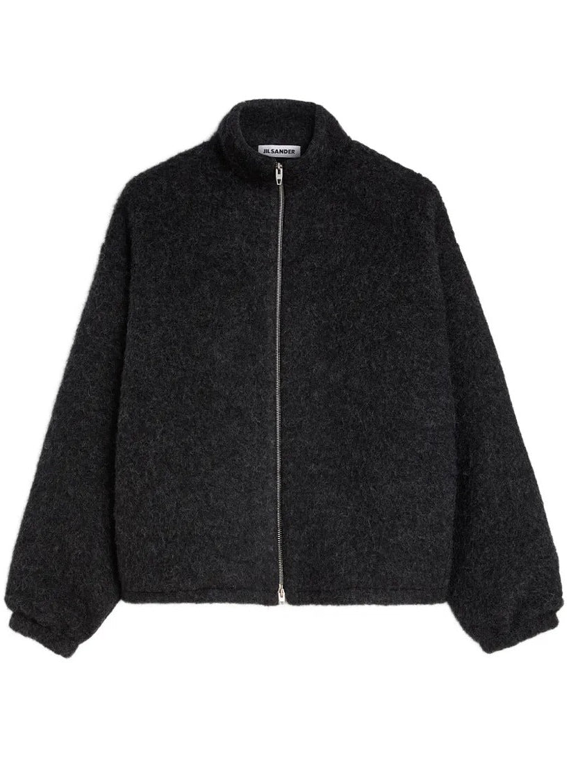 JIL SANDER-ZIP UP SWEATSHIRT EMB-