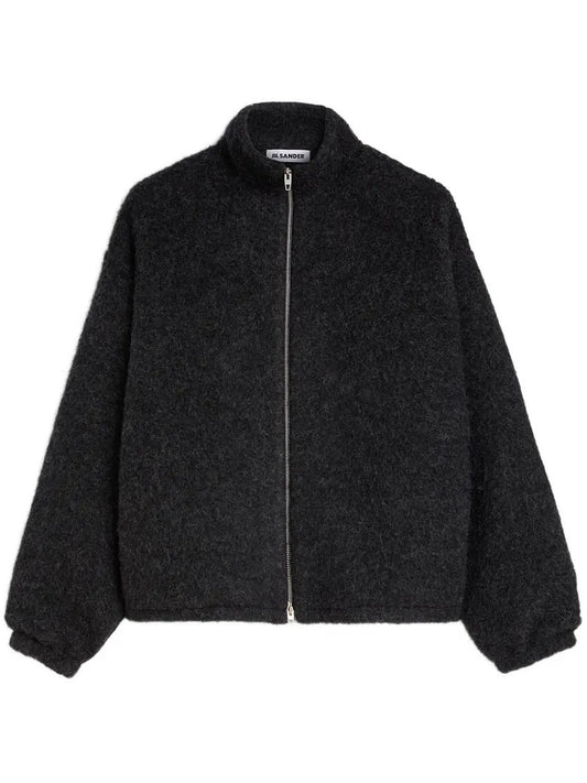 JIL SANDER-ZIP UP SWEATSHIRT EMB-