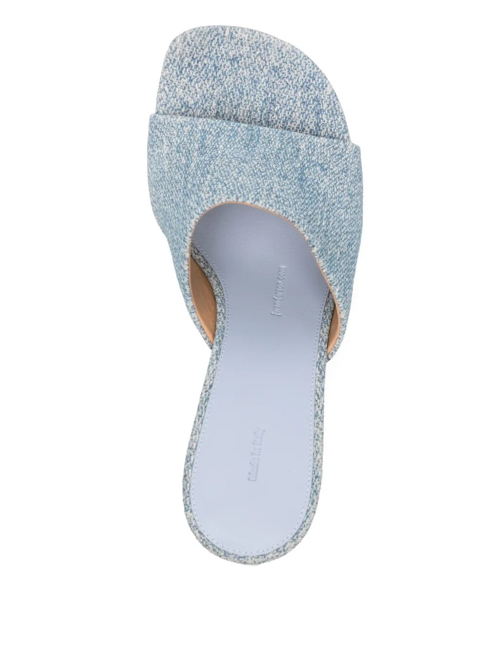 JW ANDERSON-CHAIN HEEL OPEN MULE - BRUSHED SILVER CHAIN-