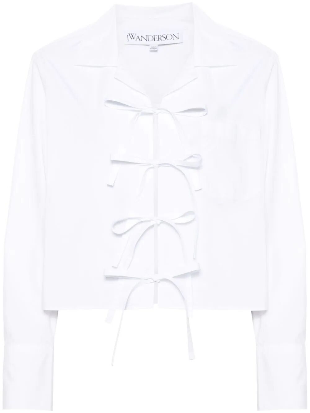 JW ANDERSON-BOW TIE CROPPED SHIRT-SH0312 PG1090 1