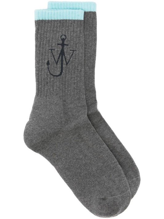 JW ANDERSON-COLOUR BLOCK ANCHOR SOCKS-