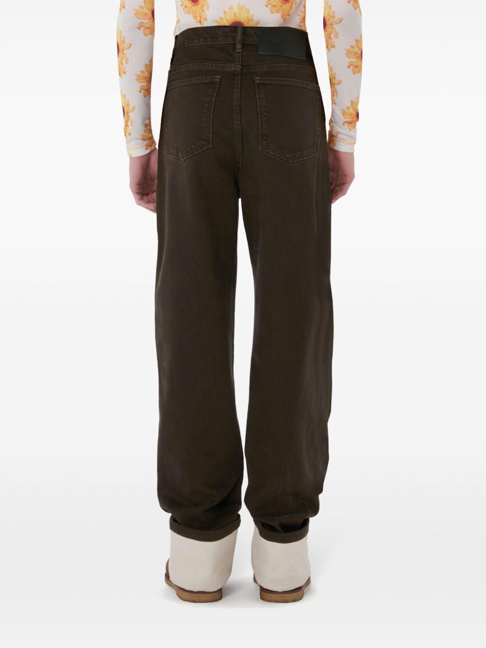 JW ANDERSON-CONTRAST TURN UP JEANS-