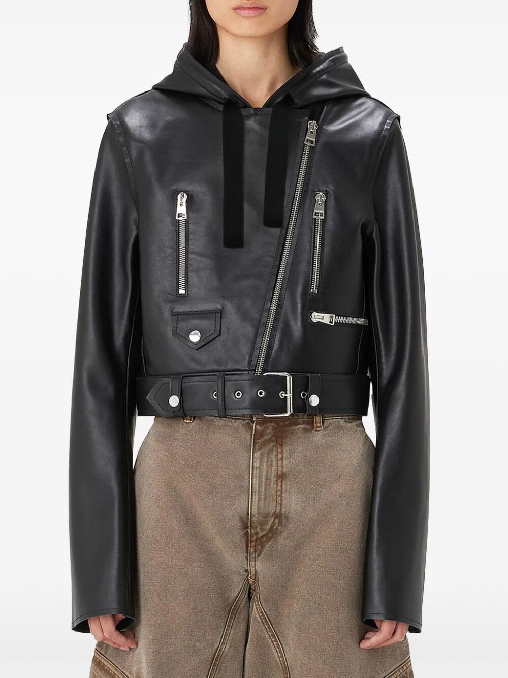 JW ANDERSON-HOODED BIKER JACKET-LJ0036 LT0093 999