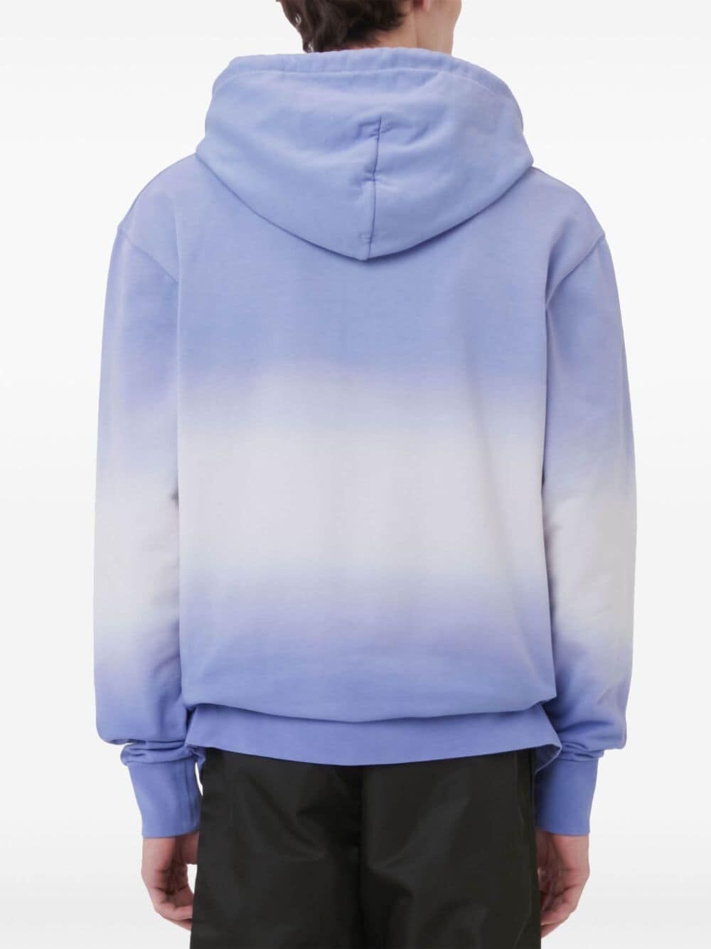 JW ANDERSON-LOGO EMBROIDERY GRADIENT HOODIE-