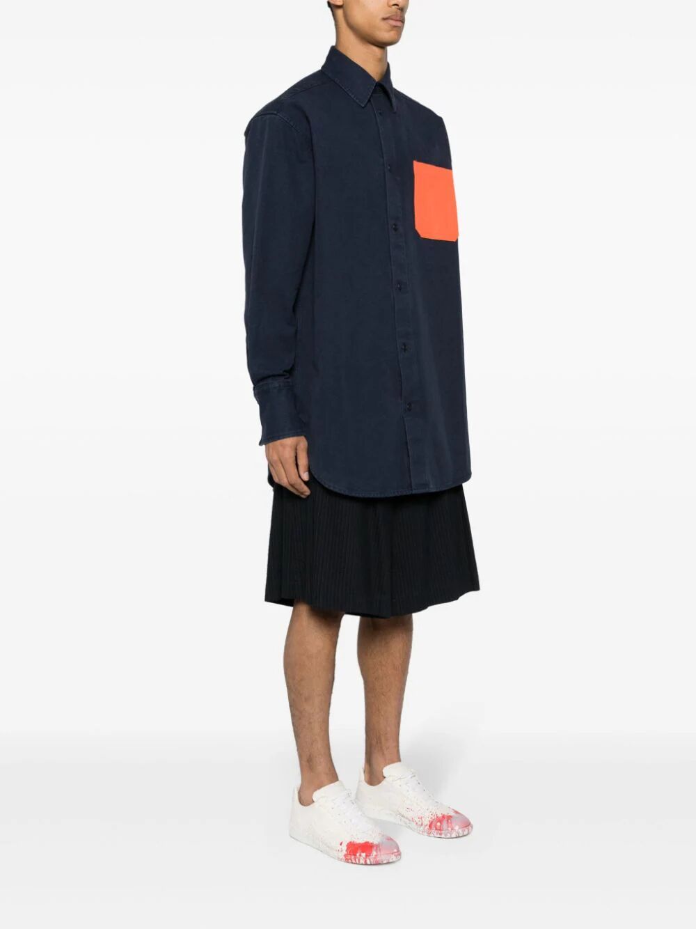 JW ANDERSON-OVERSIZED CONTRAST POCKET SHIRT-SH0310 PG1476 888