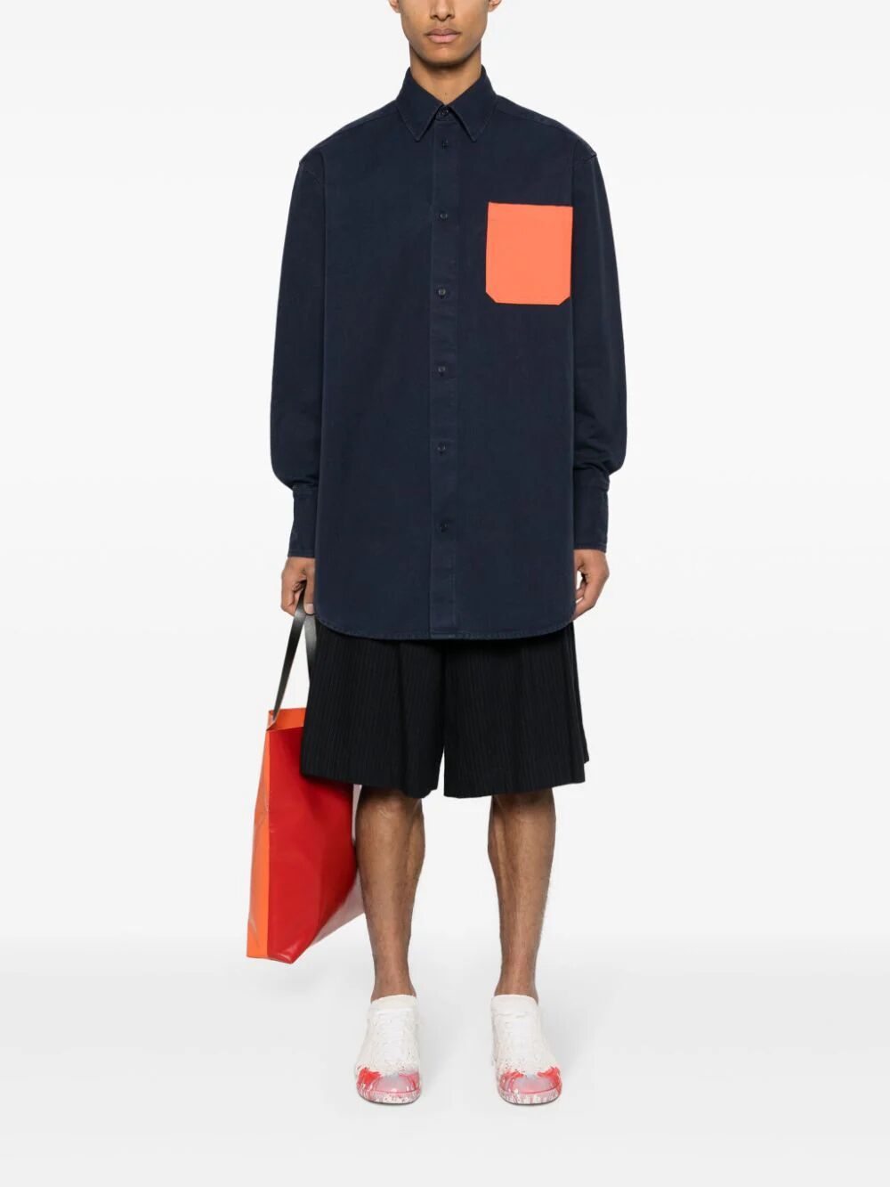 JW ANDERSON-OVERSIZED CONTRAST POCKET SHIRT-SH0310 PG1476 888