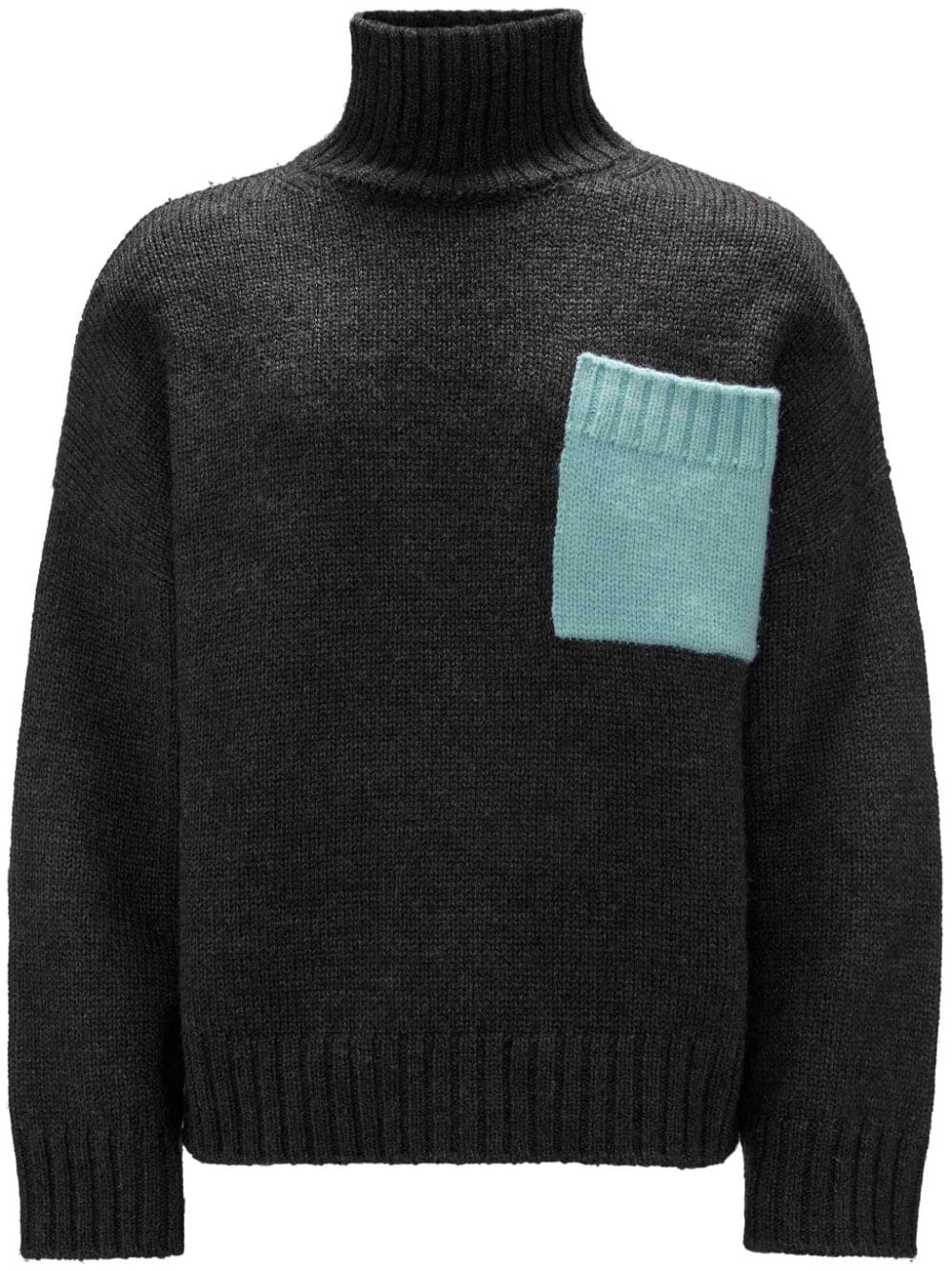 JW ANDERSON-PATCH POCKET TURTLENECK SWEATER-