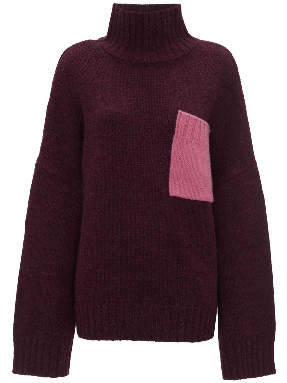 JW ANDERSON-PATCH POCKET TURTLENECK SWEATER-