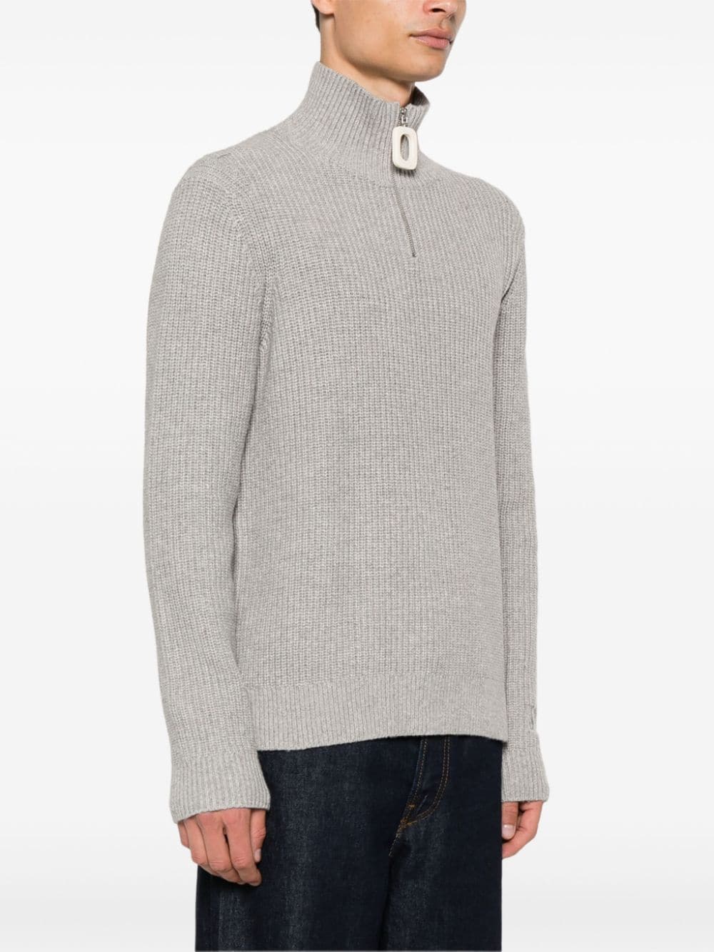 JW ANDERSON-PULLER HALF ZIP SWEATER-