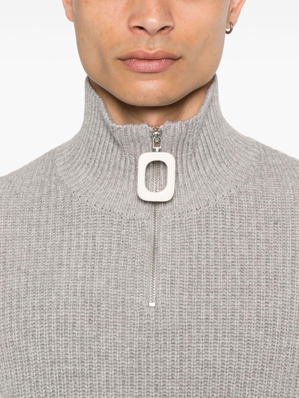 JW ANDERSON-PULLER HALF ZIP SWEATER-