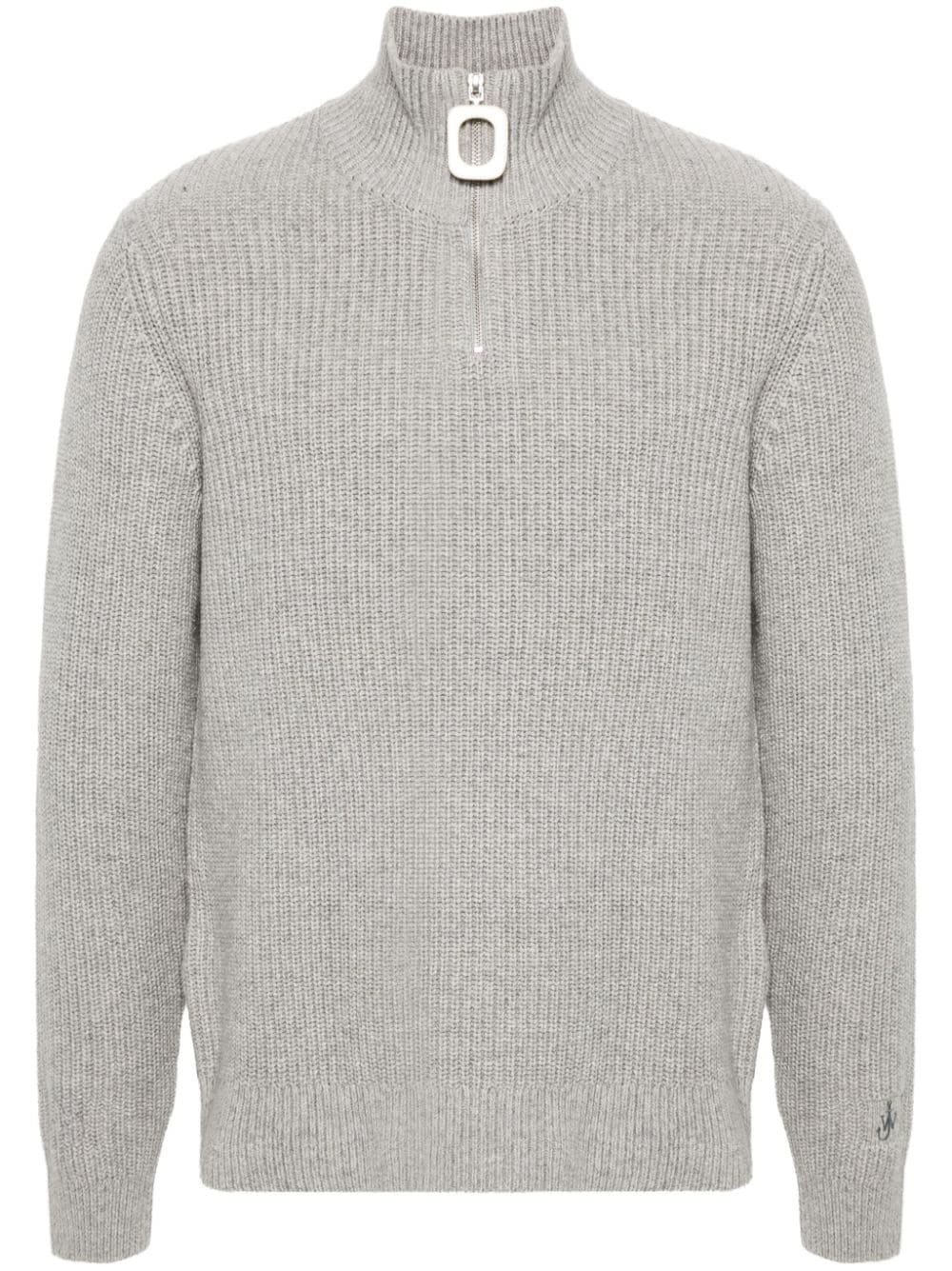 JW ANDERSON-PULLER HALF ZIP SWEATER-