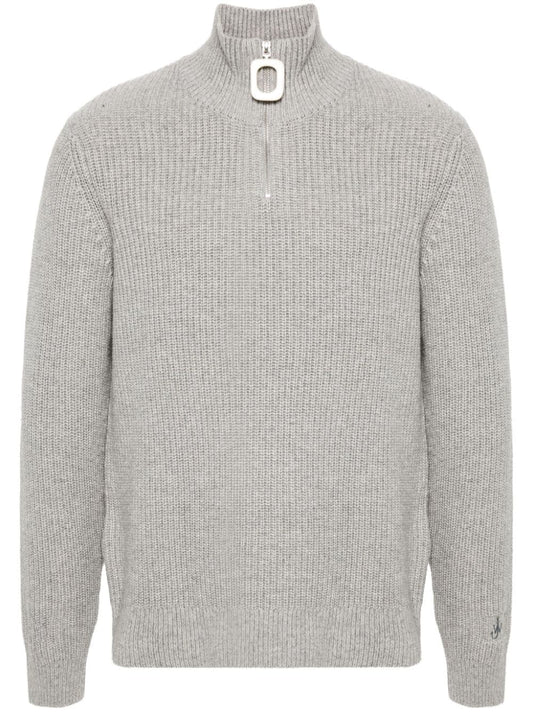 JW ANDERSON-PULLER HALF ZIP SWEATER-