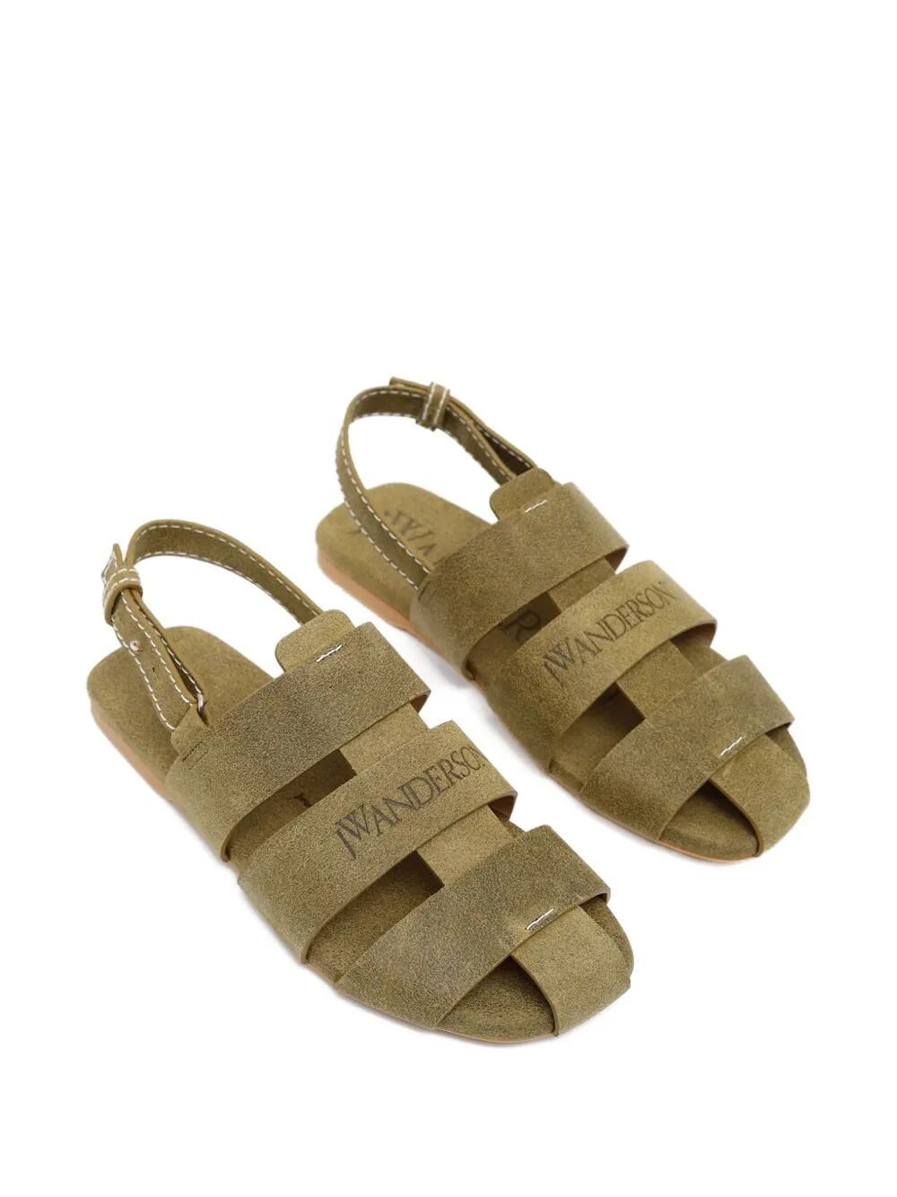 JW ANDERSON-STRIPE FLAT SANDAL W-