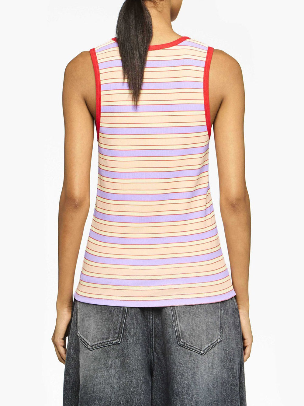 JW ANDERSON-STRIPED CONTRAST TRIM VEST-