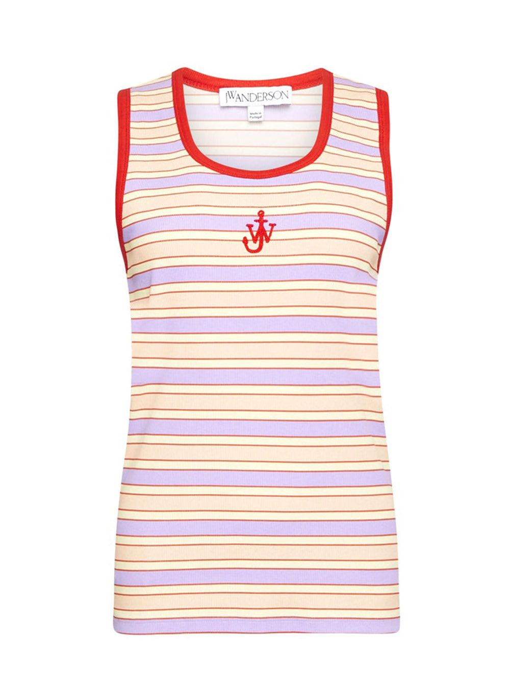 JW ANDERSON-STRIPED CONTRAST TRIM VEST-