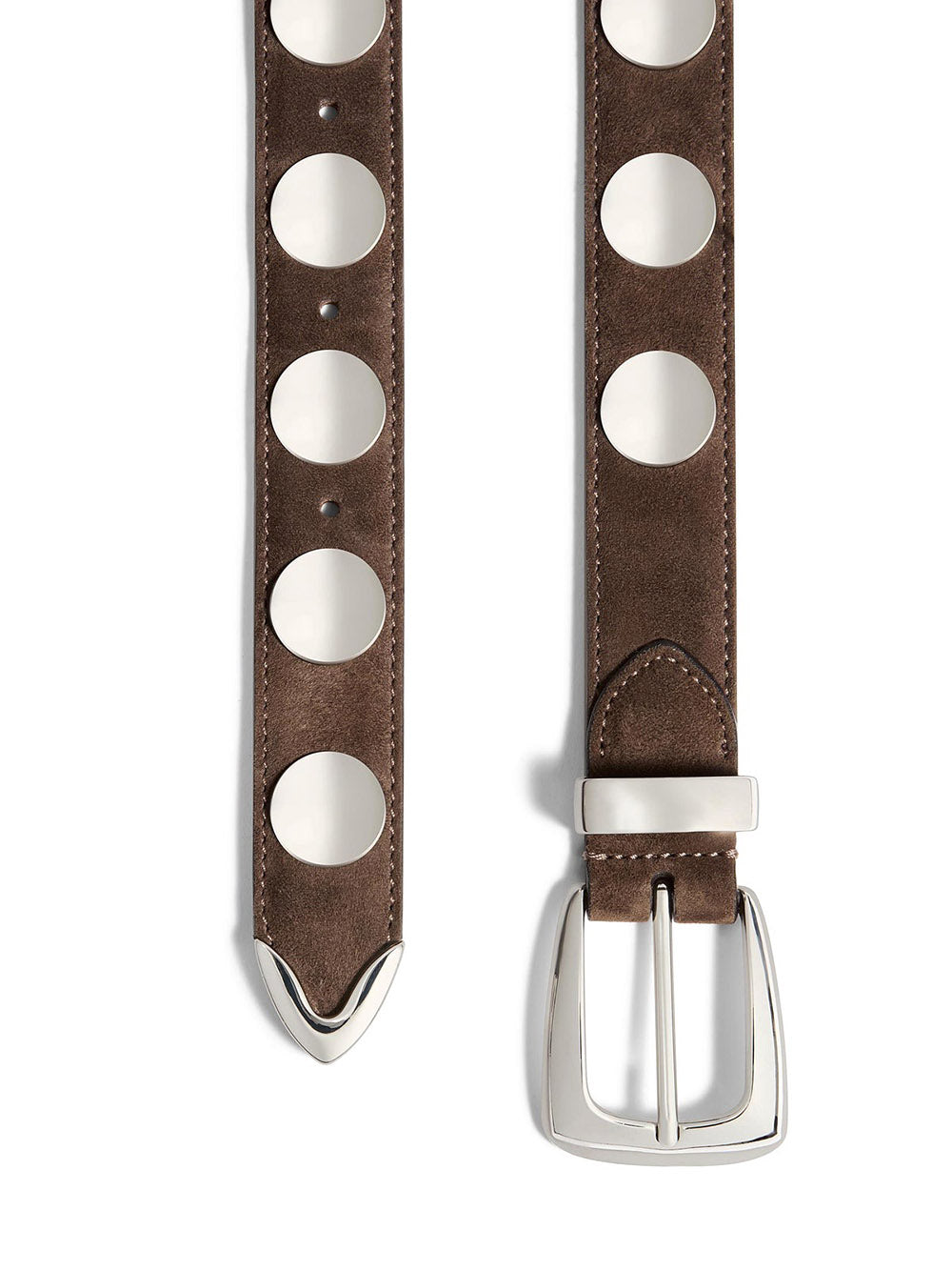 KHAITE-BENNY BELT WITH STUDS - SILVER BUCKLE (30MM)-