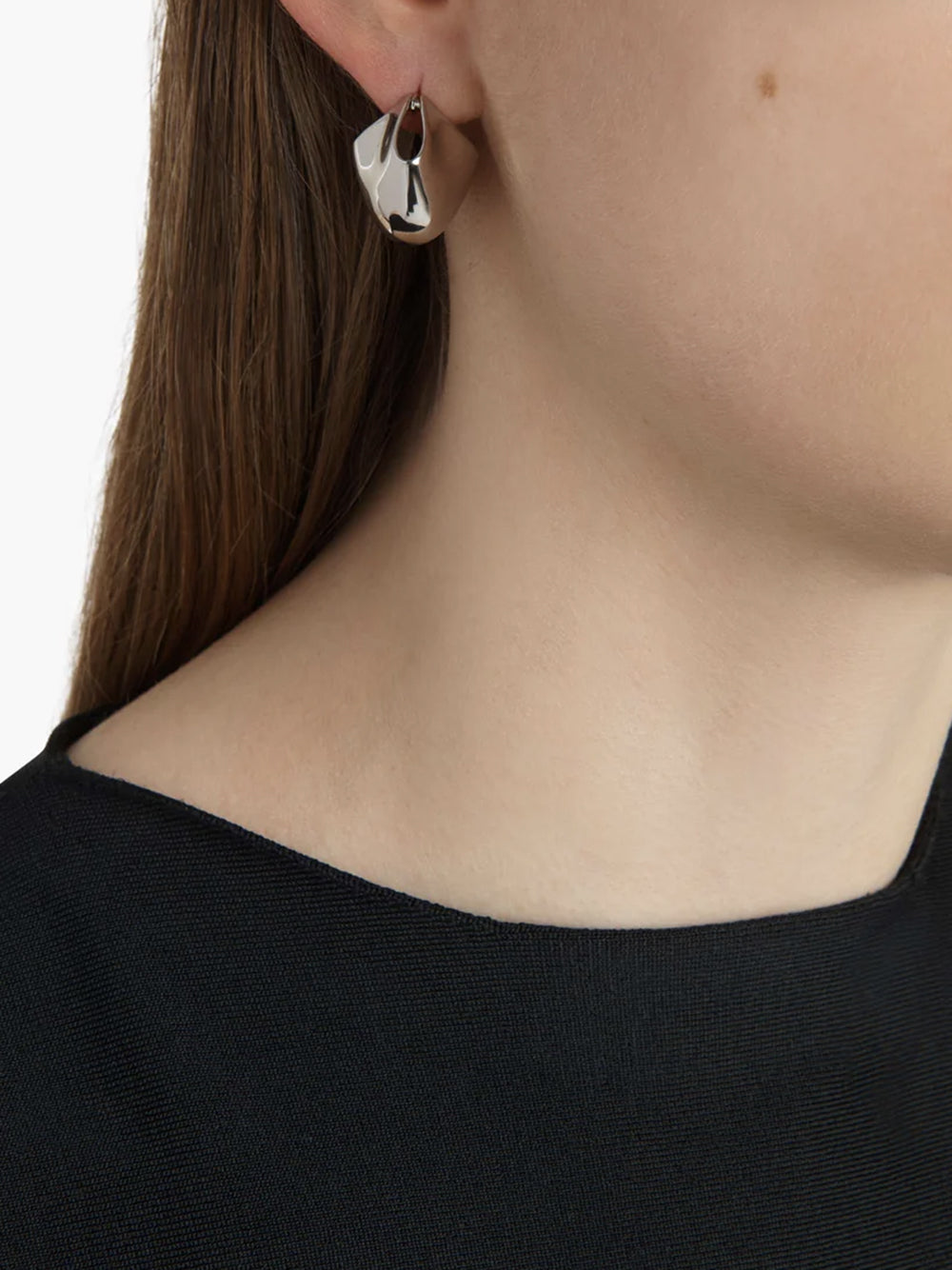 KHAITE-LOTUS SMALL EARRINGS - SILVER-