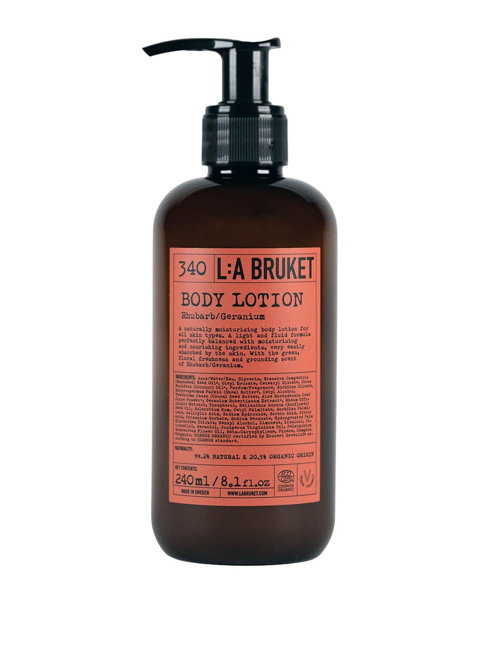 LA BRUKET-BRU BODY LOTION RHUBARB/GERANIUM COSMOS 240 ML-