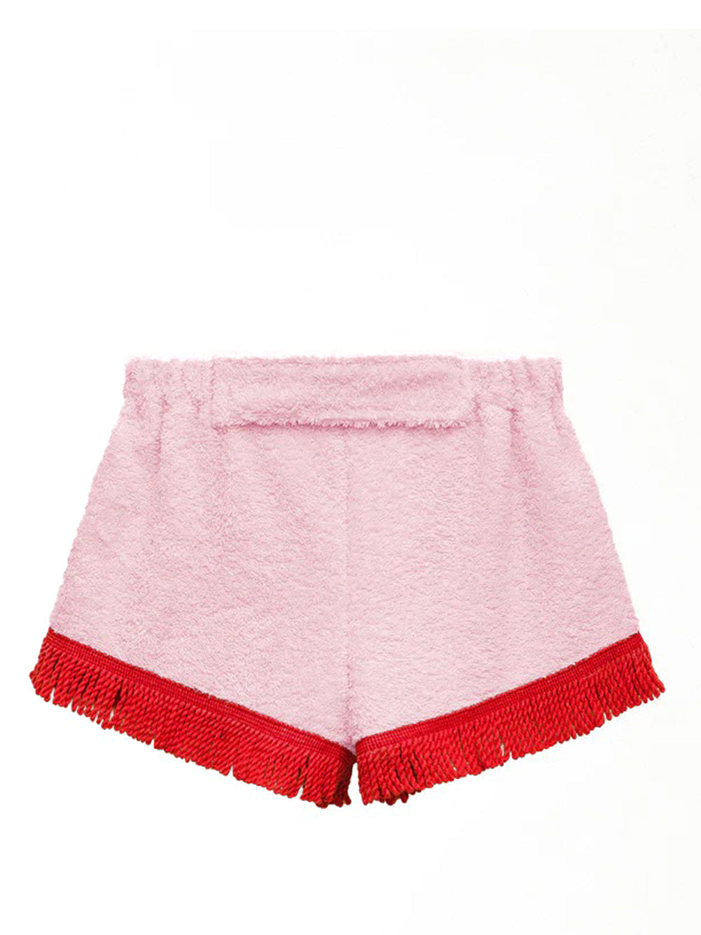 LA VESTE-WILD SUMMER PANTS-WILD SUMMER PANTS PINK AND RED FRINGES