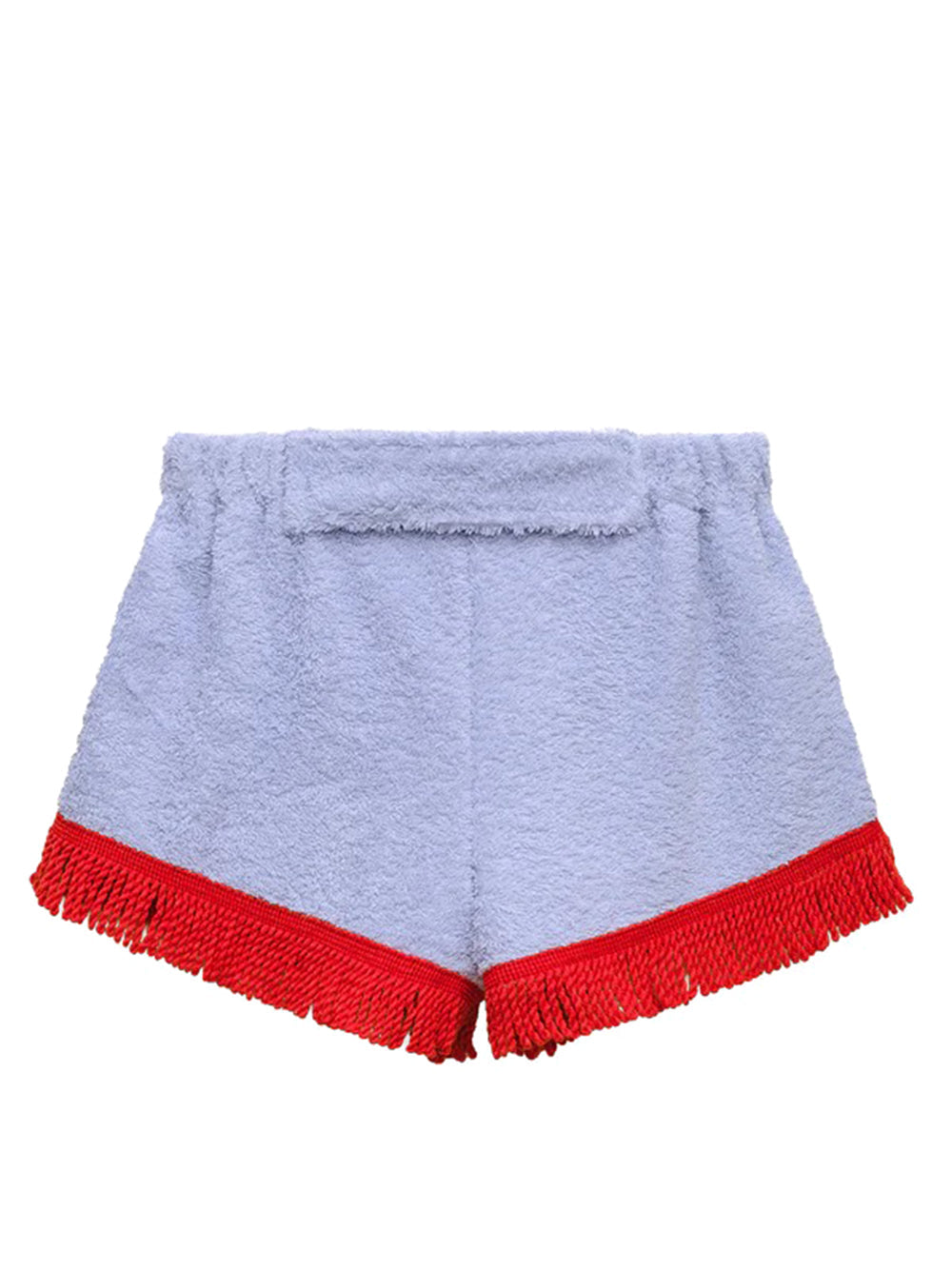 LA VESTE-WILD SUMMER PANTS-WILD SUMMER PANTS PURPLE WITH RED FRINGES