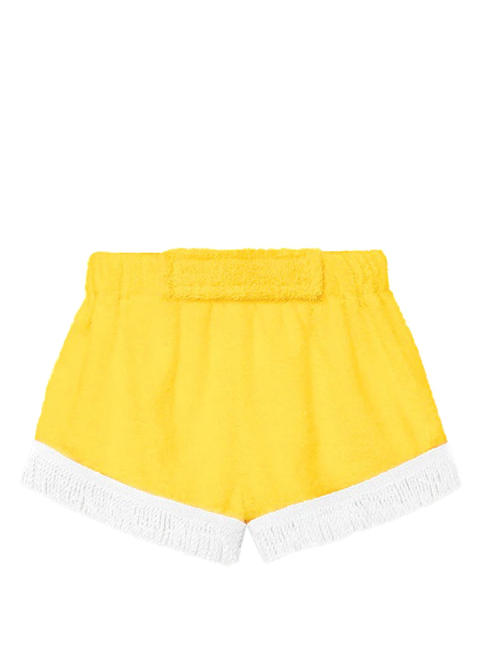 LA VESTE-WILD SUMMER PANTS-WILD SUMMER PANTS YELLOW WITH WHITE FRINGES