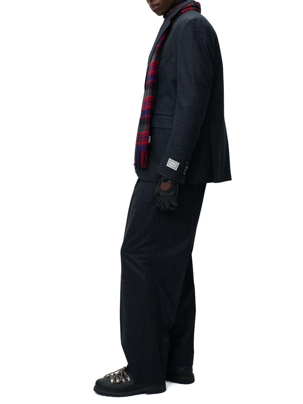 LC23-DARK GREY FLANNEL BLAZER-