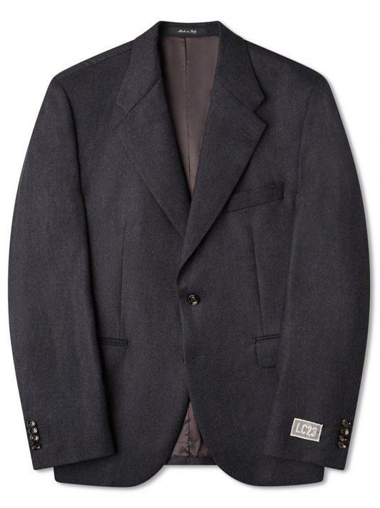 LC23-DARK GREY FLANNEL BLAZER-