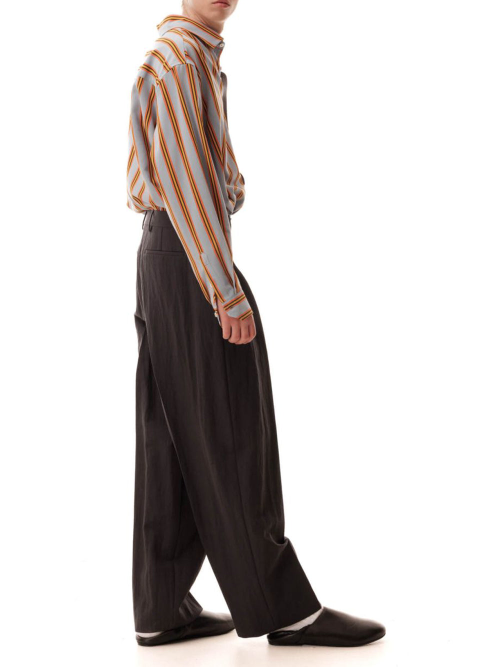 LC23-DARK GREY PENCE TROUSERS-