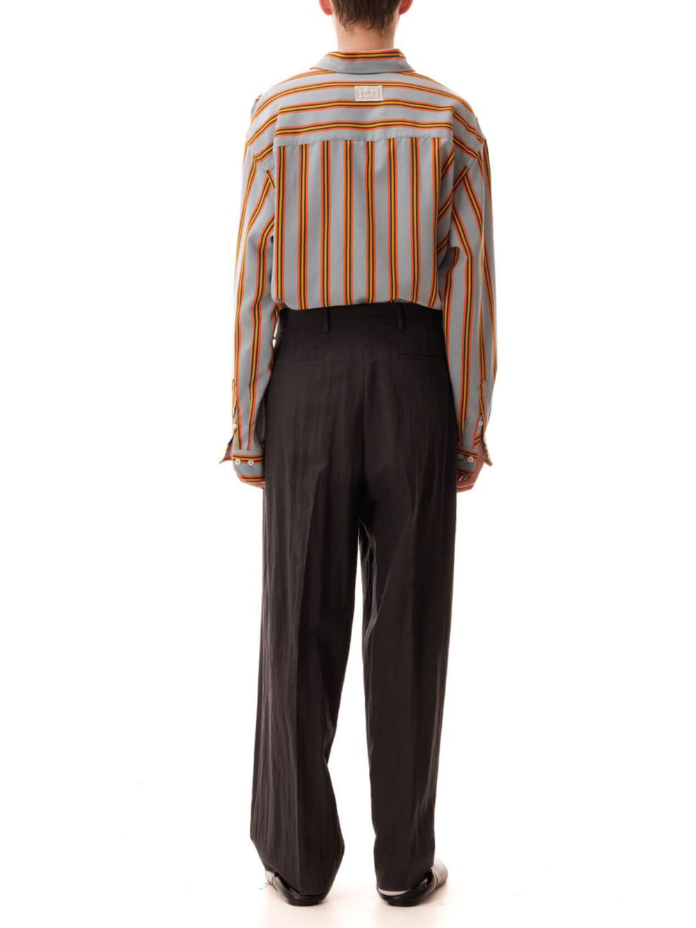 LC23-DARK GREY PENCE TROUSERS-
