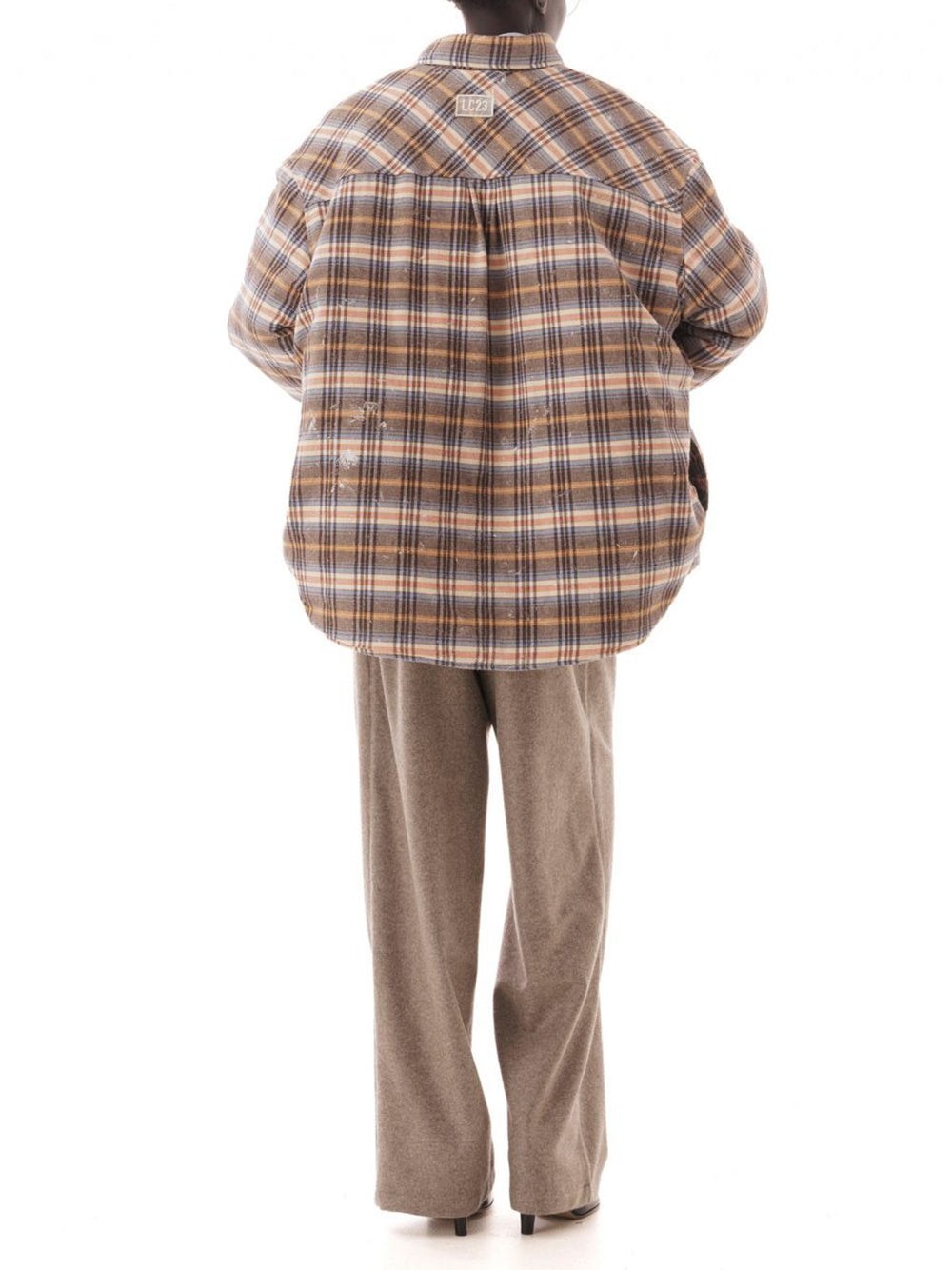 LC23-DIRTY CHECK OVERSHIRT-
