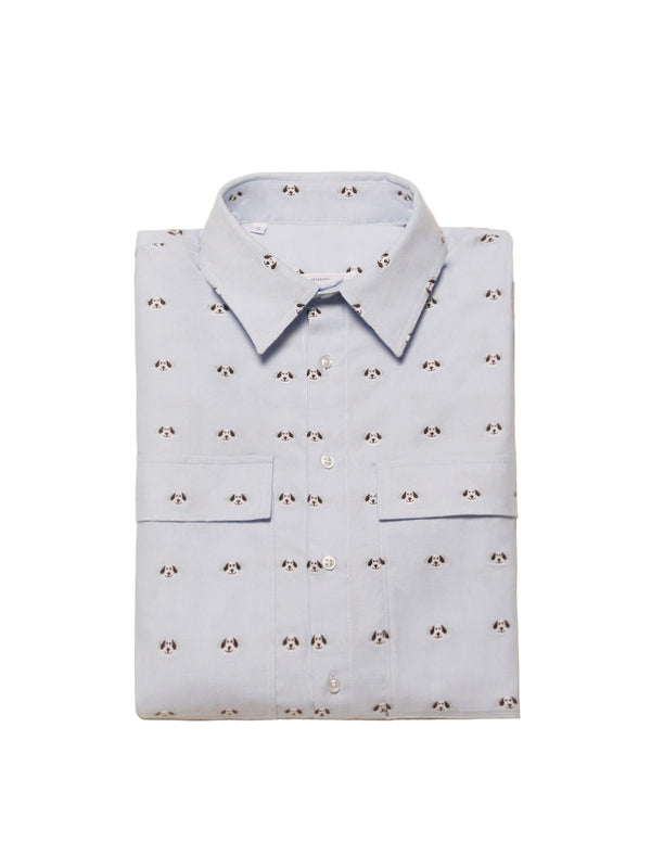 LC23-EMBROIDERED DOGS SHIRT-