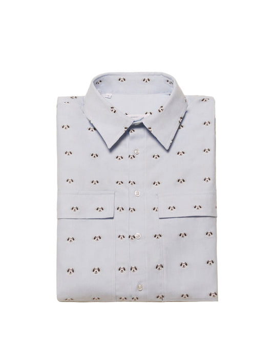 LC23-EMBROIDERED DOGS SHIRT-
