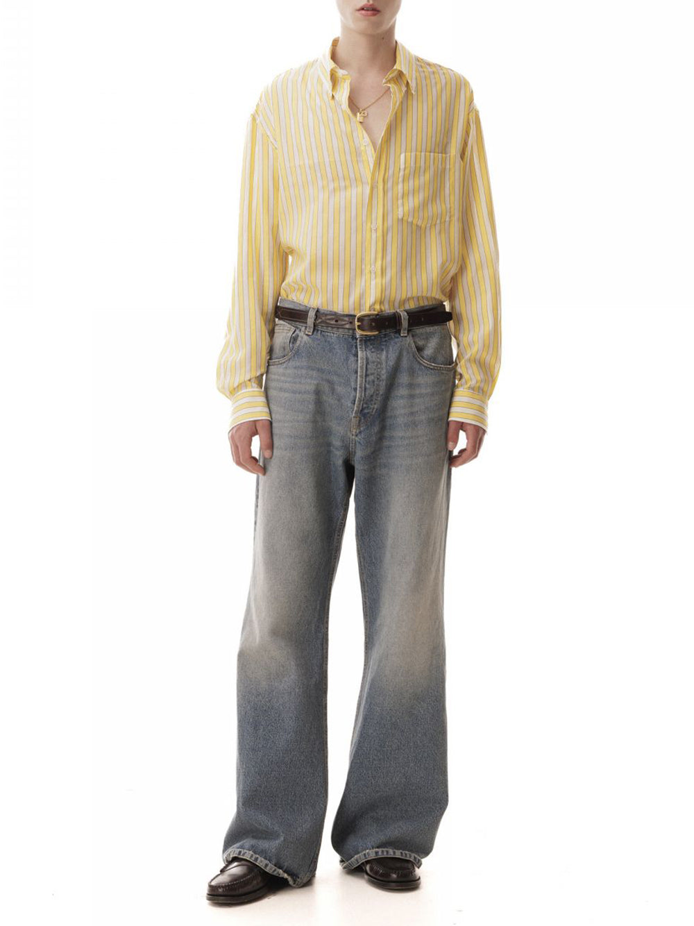 LC23-FLARE DENIM TROUSERS-