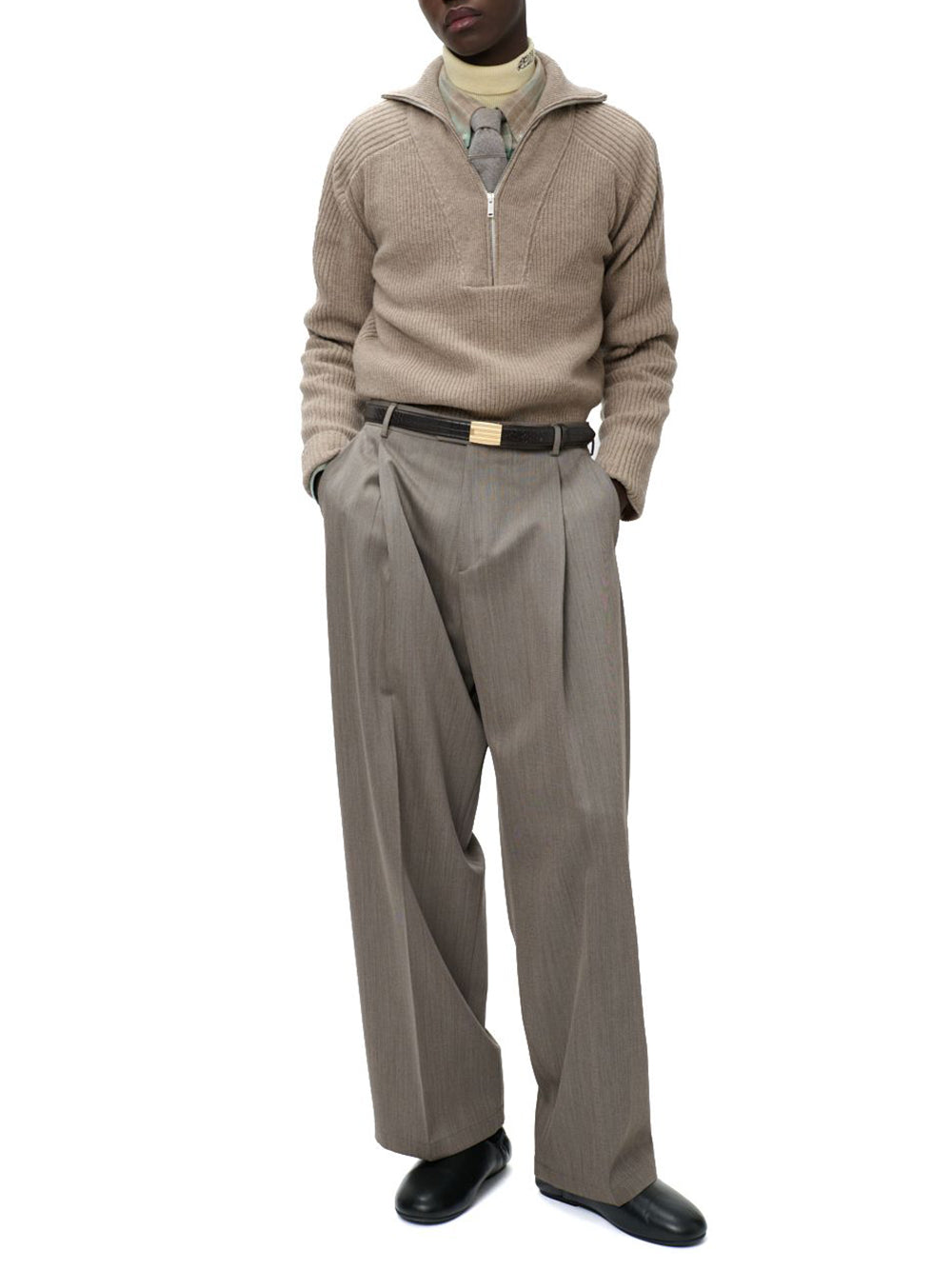 HALF ZIP SWEATER