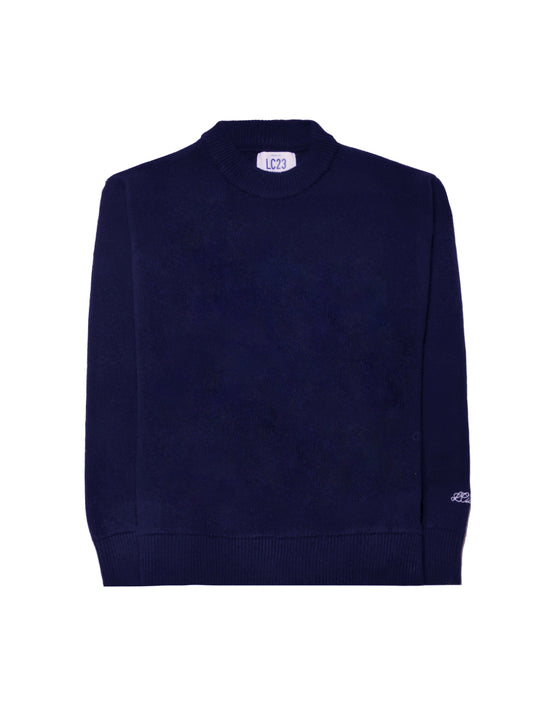 LC23-ROUND COLLAR SWEATER-