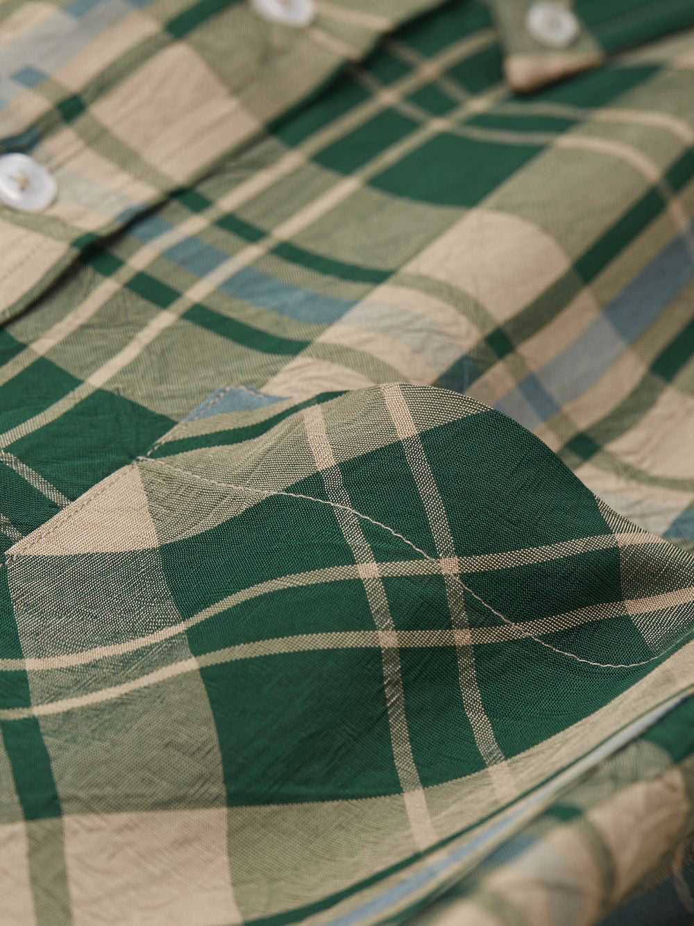 LC23-VISCOSE CHECK SHIRT-