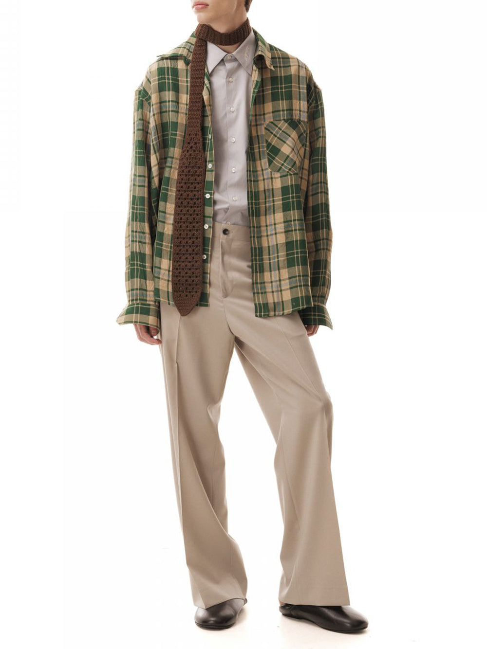 LC23-VISCOSE CHECK SHIRT-