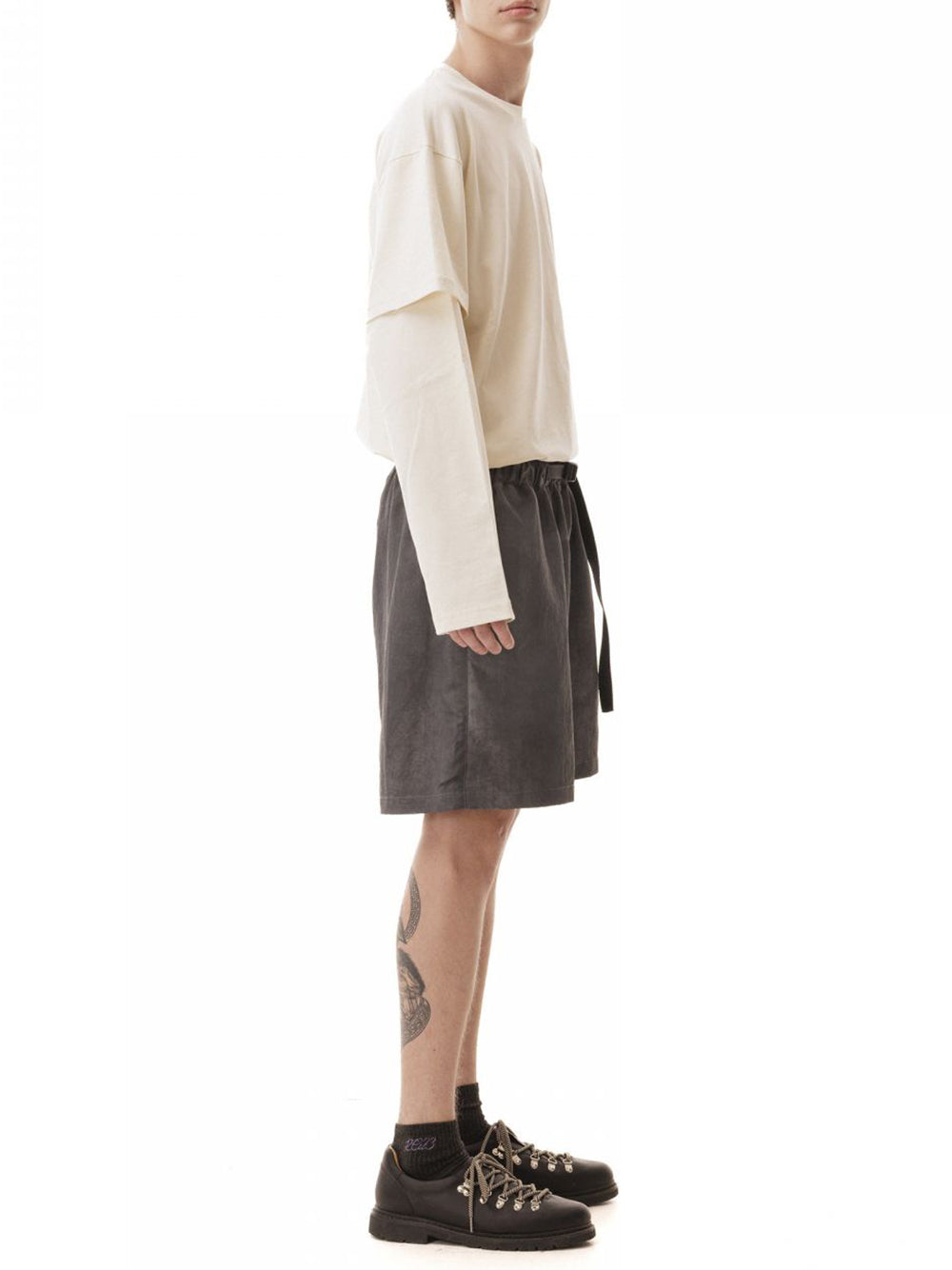 LC23-WASHED NYLON SHORTS-