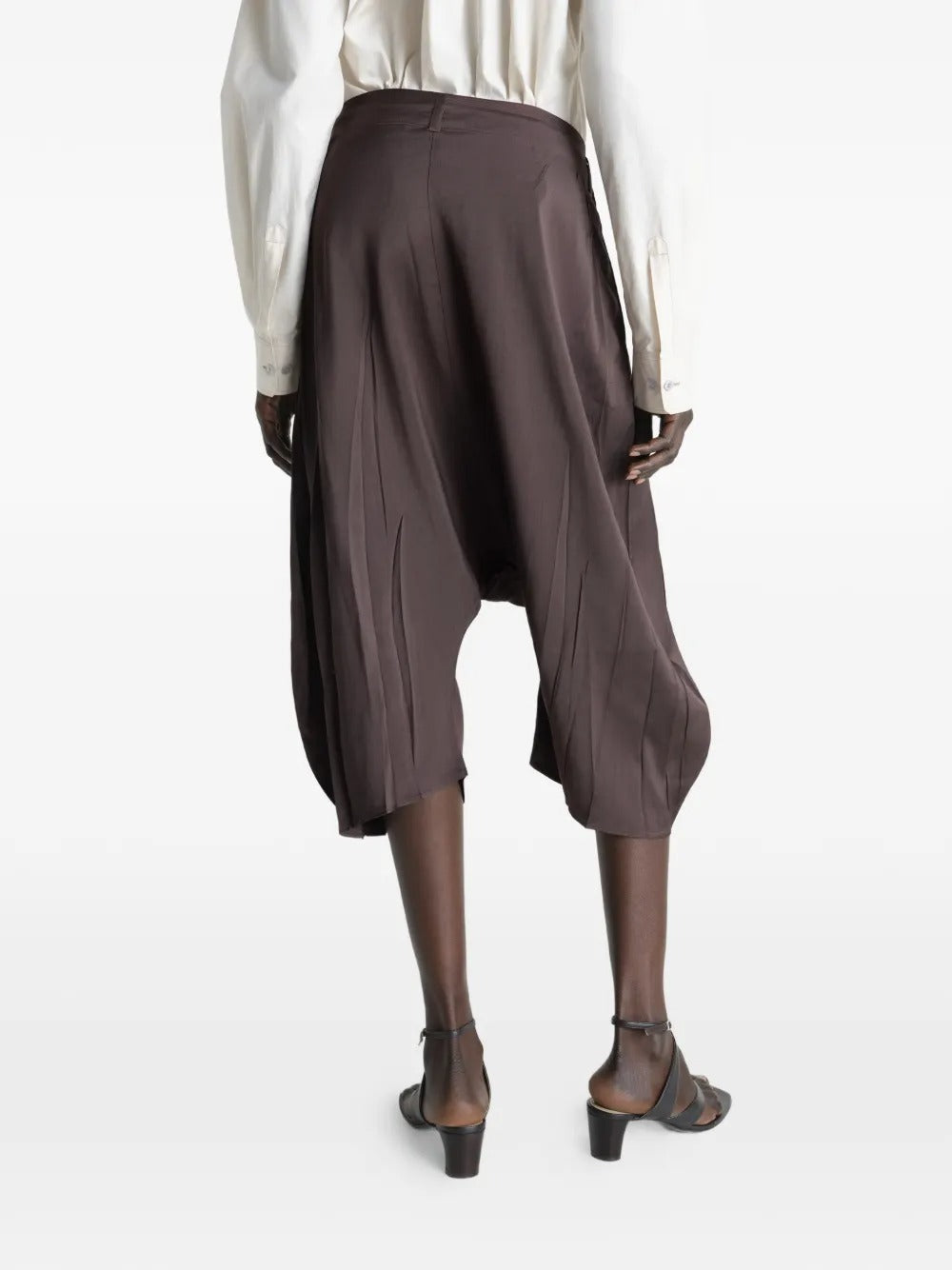 LEMAIRE-CREASED DROPPED CROTCH BERMUDAS-