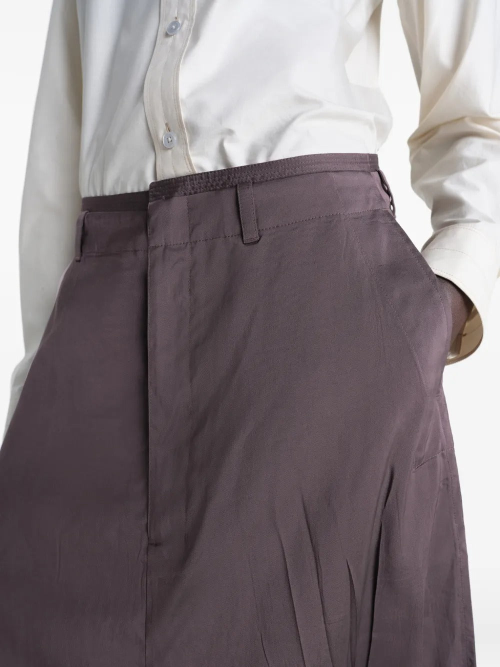 LEMAIRE-CREASED DROPPED CROTCH BERMUDAS-
