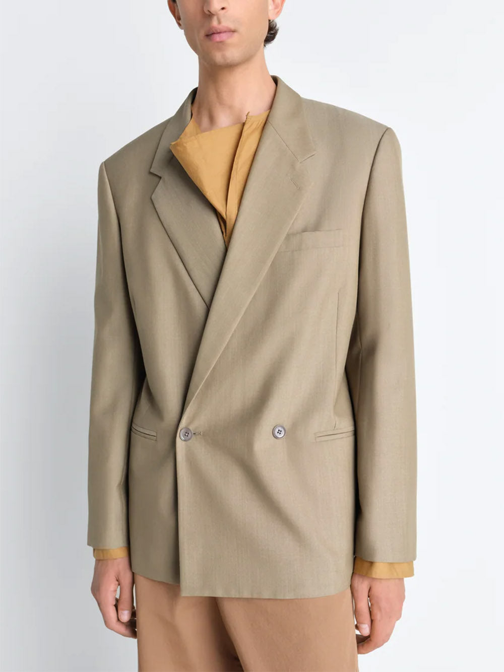 LEMAIRE-DOUBLE BREASTED TAILORED JACKET-