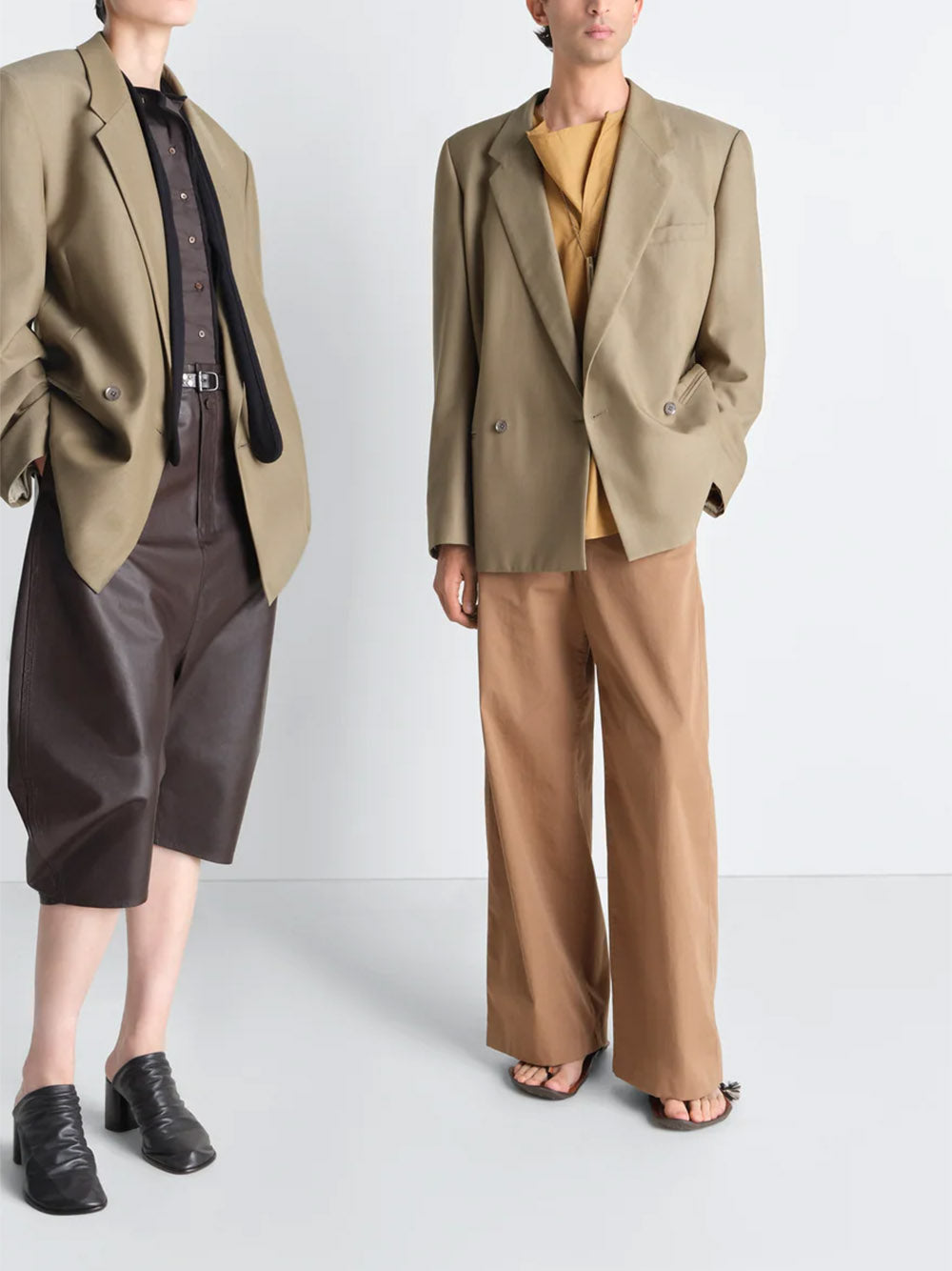 LEMAIRE-DOUBLE BREASTED TAILORED JACKET-