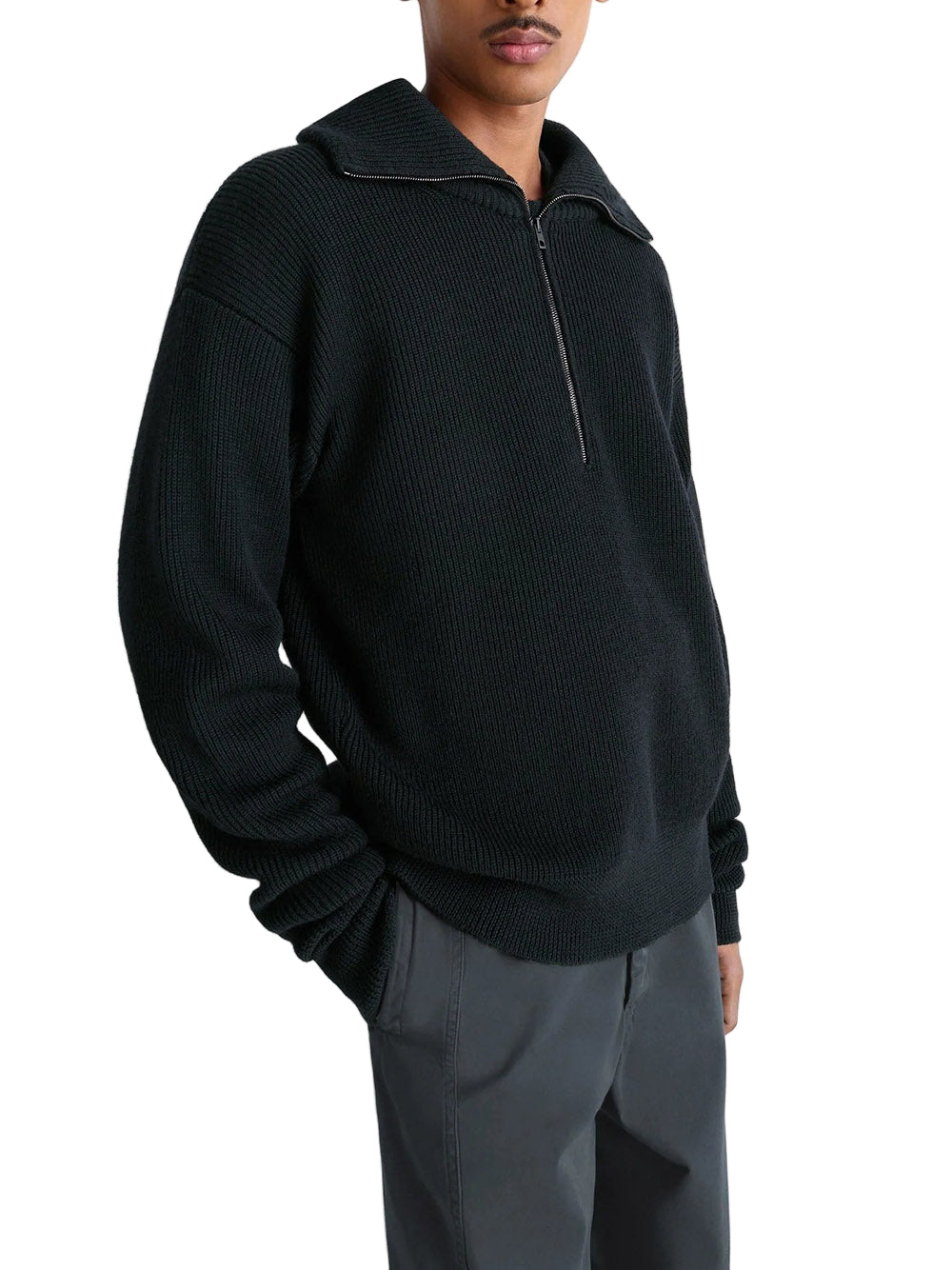 LEMAIRE-HALF ZIP SWEATER-