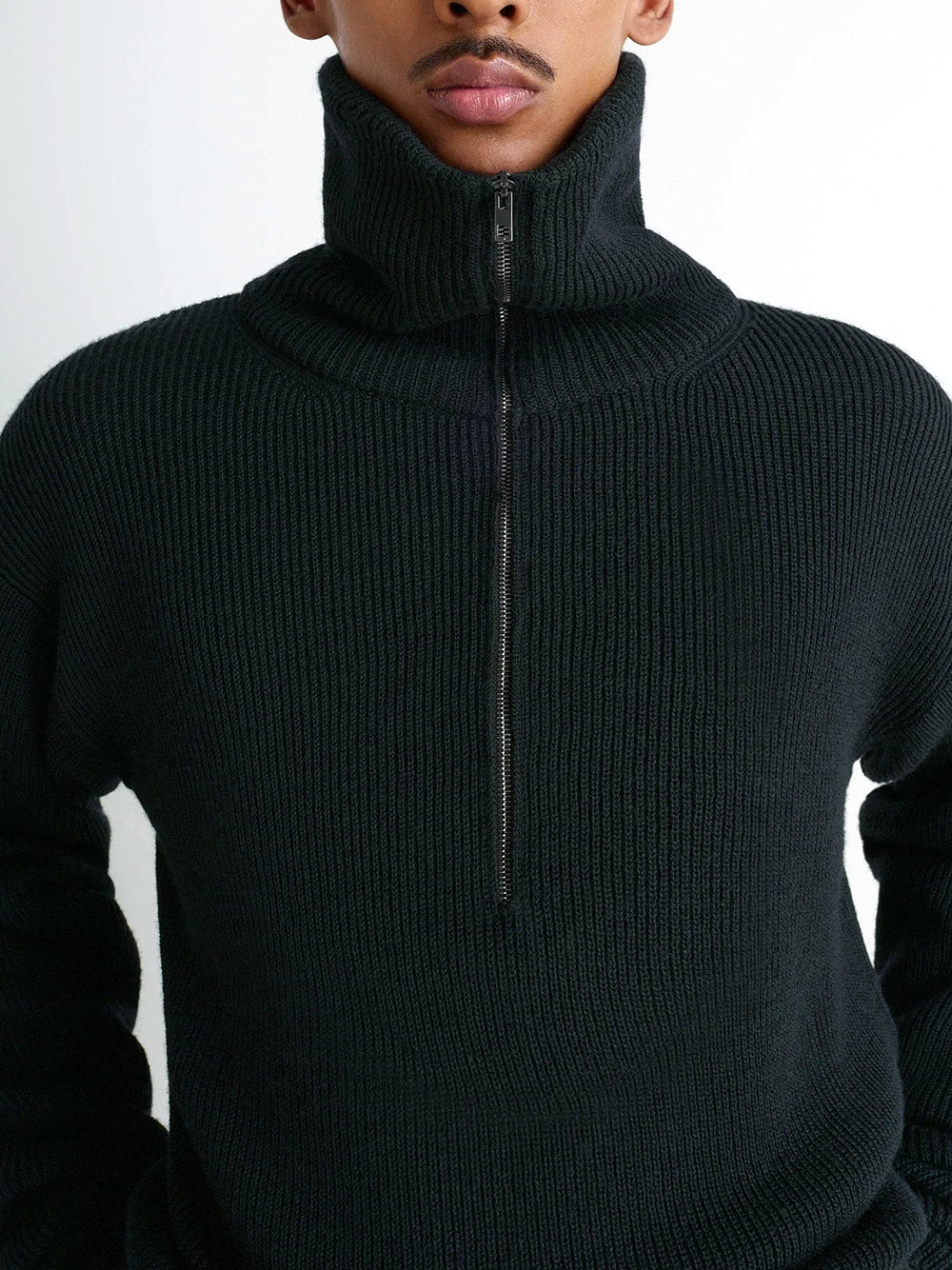 LEMAIRE-HALF ZIP SWEATER-