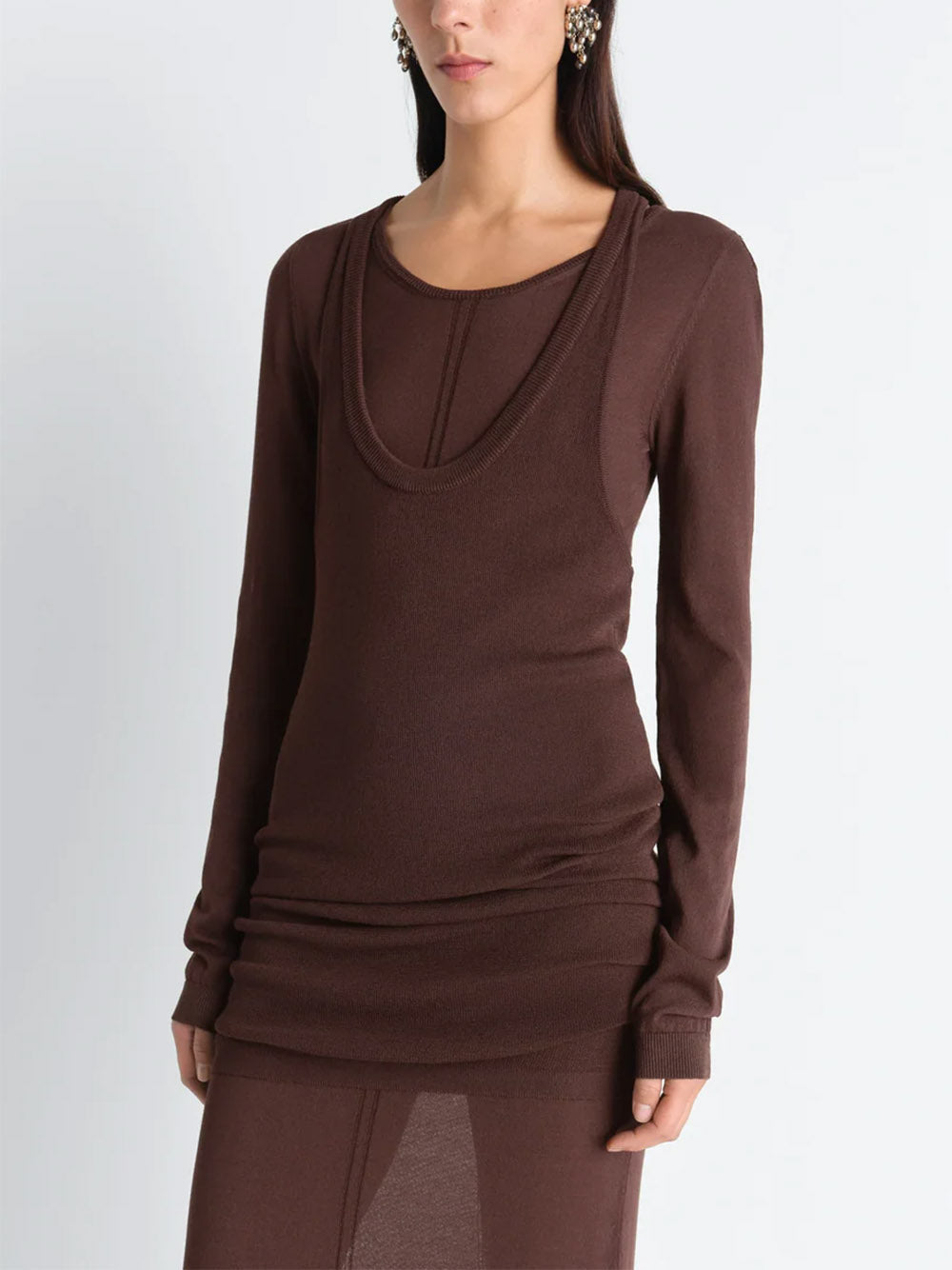 LEMAIRE-LONG SLEEVE TUBE DRESS-