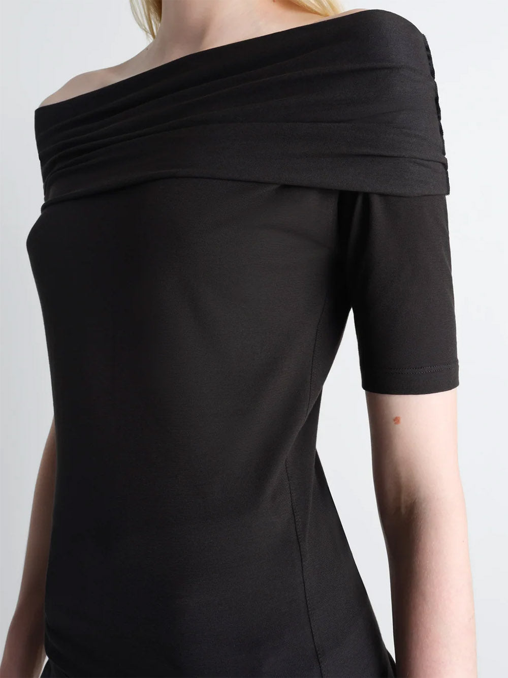 LEMAIRE-SHORT SLEEVE TWISTED TOP-